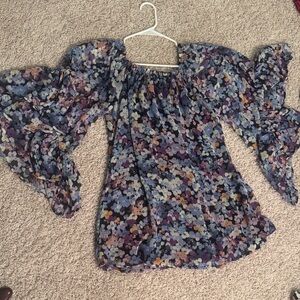 Floral Chiffon Women's Top